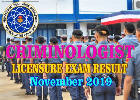 november 2019 criminology board exam result|Criminology Licensure Exam Results November 2019: (R.